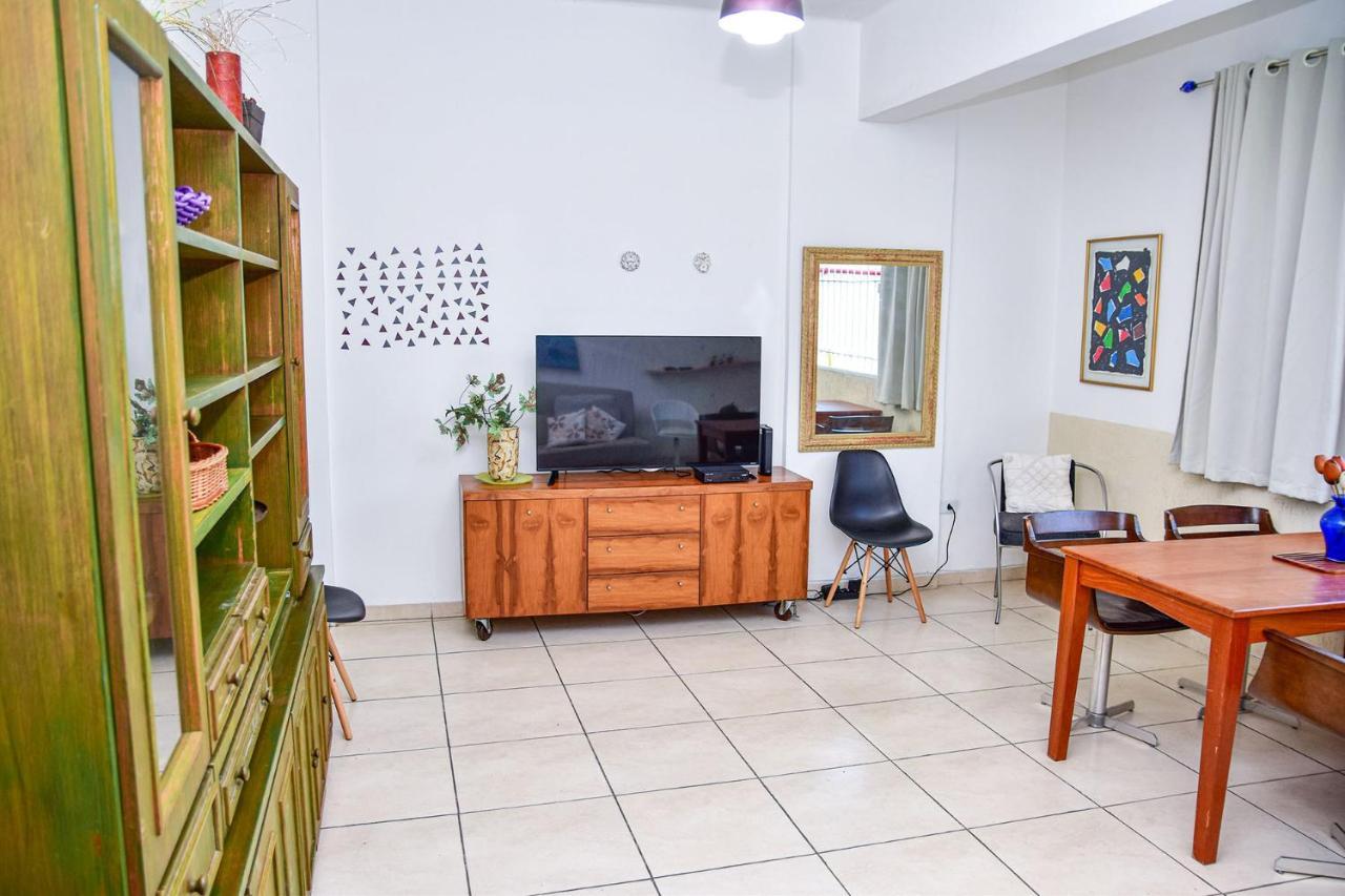 Charmoso Apto A Beira-Mar Com Wi-Fi Em Santos Sp Apartment Bagian luar foto